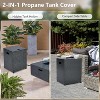 36" Outdoor Fire Table, 36 inch Propane Fire Pit Table, 50,000 BTU Rectangle Propane Gas Firepit with Wind Guard, Tank Cover, Lava/Glass Rocks - 4 of 4