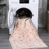 Washable Floral Medallion Area Rug, Soft Boho Low-Pile Non-Slip Accent Carpet for Living Room, Bedroom, Entryway, Office, Kitchen, Home Decor, Pink - 4 of 4