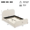 Christopher Knight Home Olga Modern Linen Upholstered Bed Frame with Curved Headboard - 3 of 4