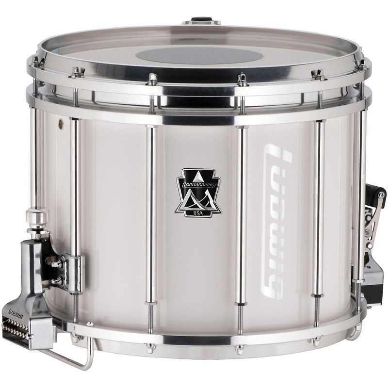 Ludwig Ultimate Marching Snare Drum, 14 x 12 in., White, 1 of 3