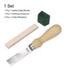 Unique Bargains Leather Edge Beveler with 2 Side Whetstone Polishing Compound 4 Pcs - 3 of 4