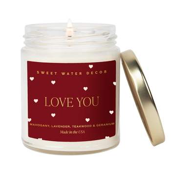Sweet Water Decor Love You 9oz Patterned Jar Soy Candle