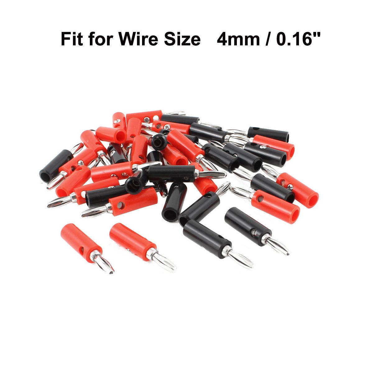 Unique Bargains Metal Plastic Audio Banana Speaker Jack Connector 20 Pcs - thumbnail 3