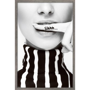 Trends International Reinders: Glam - Silence Requested Framed Wall Poster Prints - 1 of 4