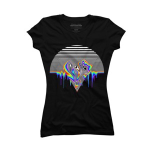 Adult Design By Humans Trippy Rainbow Deconstruct Melt By EranFowler T-Shirt - 1 of 2