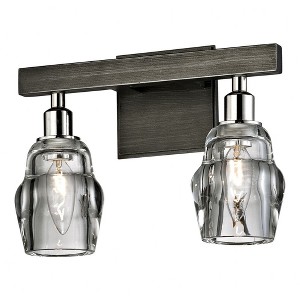 Troy Lighting Citizen 2 - Light Vanity in  Graphite Clear Pressed Shade - 1 of 1