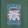 Women's - Teenage Mutant Ninja Turtles - Shells And Stripes Lightweight French Terry Wide Neck Long Sleeve Shirt - 2 of 4