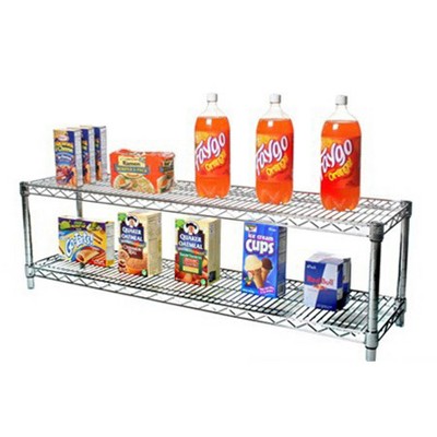 Shelving.com Chrome Wire Shelving with 2 Tier Shelves -