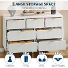 Acekool 7 Drawer Dresser, 47.2" Wide Modern White Chest with Gold Metal Legs, Storage Organizer for Bedroom, Entryway, Living Room - 3 of 4