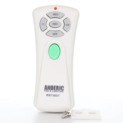 Anderic RR7080T Replacement Ceiling Fan Remote Control for Hampton Bay CHQ7080T, UC7080T with Up, Down, and Reverse Keys
