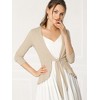 INSPIRE CHIC Women's Tie Front Long Sleeve Crop Ruffle Knit Cardigan Sweaters - 3 of 4