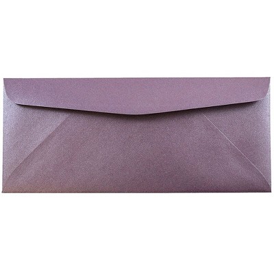 JAM Paper #10 Metallic Business Envelopes 4.125 x 9.5 Stardream Ruby Purple V018288