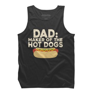 Men's Design By Humans Dad Maker Of The Hotdogs By MeowShop Tank Top - 1 of 2