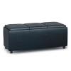 CAVINAS Faux Leather Storage Ottoman Bench,Upholstered Ottoman with 3 Flip Over Serving Trays for Living Room,Bedroom - 2 of 4
