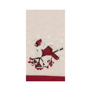 C&F Home Winter Theme Cozy Red Cardinal in White Scarf Christmas Kitchen Cotton Flour Sack Kitchen Dish Towel 27L x 18W in. - 1 of 3