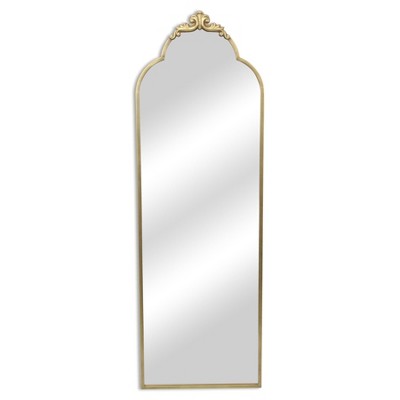 Cheung's Everlaine Modern Victorian Gold Floor Mirror