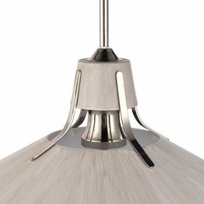Sunbleached Oak and Polished Nickel 24" Pendant Light