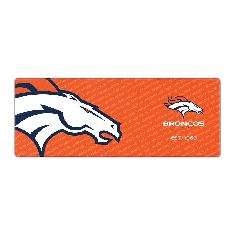 NFL Denver Broncos Logo Series 31.5&#34; x 12&#34; Desk Pad, 1 of 4