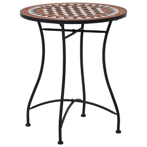 vidaXL Mosaic Bistro Set Terracotta Powder-coated iron, ceramic tile - 1 of 4