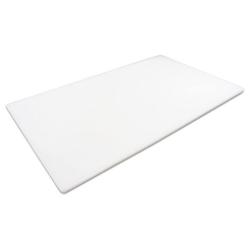 Choice 9 x 6 x 3/8 White Bar Size Cutting Board and Knife Set