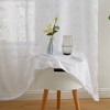 HLC.ME Joyce Floral Decorative Semi Sheer Light Filtering Grommet Window Treatment Curtain Drapery Panels - Set of 2 - 4 of 4