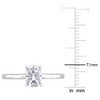 EVERLY JEWELRY |Sterling Silver 1 CT DEW Created White Moissanite Solitaire Ring - 4 of 4