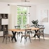 vidaXL Dining Table Legs X-Shaped 2 Pieces Black 70 x (72-73) cm Steel - 2 of 4