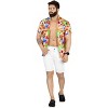 HAPPY BAY Mens Hawaiian Shirts Short Sleeve Button Down Shirt Floral Shirt Men Casual Beach Holiday Hawaii Island Shirts for Men Funny - 4 of 4