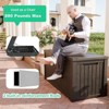Maggift Deck Box, 180GAL Outdoor Storage Box, Patio Gardening Tools, Water and UV Resistant for Patio, Garden, Lawn, Black, 61.02"*28.39"*29.17" - 2 of 4