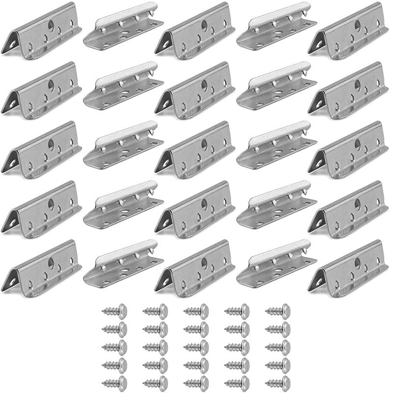 Cornucopia Brands Metal Chair Webbings Clips 25pk; Replacement Upholstery Furniture Clamps w/ Screws Included, 1 of 6