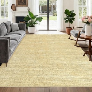 Washable Runner Rug – Non-Slip Minimalist Accent Rug for Hallway, Kitchen & Laundry, Soft, Low Pile, Solid Color - 1 of 4