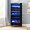 Kumasinova 9-Tier Bookcase,Modern Freestanding Bookshelf Shoe Cabinet with LED Lights & Wood Legs for Living Room,Office,Bedroom - 2 of 4