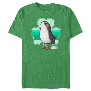 Men's Star Wars St. Patrick's Day Porg and a Shamrock T-Shirt - 1 of 4
