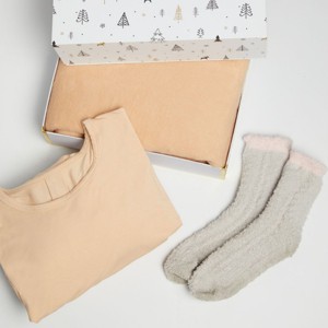 Pure Fiber Women's Three Piece Be Home Pajama Gift Set - 1 of 4