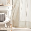 Deconovo Stripe Sheer Curtains, 2 Panels, Grommet Top, W52 x L63 - 3 of 4