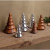 Nambe Wooden Tree Trio, Set of 3 Mini Christmas Trees Figurines, 10, 8 and 6 Inch Figures Made with Acacia Wood, Designed by Alvaro Uribe - 3 of 3