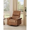 coucheta Manual Recliner Chair for Adults, PU Leather Swivel Rocker Recliner with Padded Armrests - 2 of 4