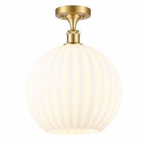 White Venetian - 1 Light Semi-Flush Mount In Modern Style-14.75 Inches Tall and 12 Inches Wide - 1 of 1