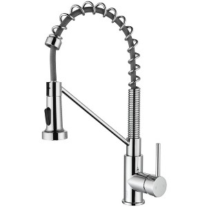 Elegant Lighting Yara Single Handle Pull Down Sprayer Kitchen Faucet in Chrome - 1 of 4