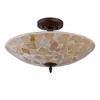 Homestock Kai Mosaic 2 Light Semi-Flush Ceiling Fixture 16" Shade - 2 of 2