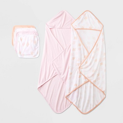 Image of Baby 6pk Cotton Modal Bath Gift Set - Cloud Island™ Pink