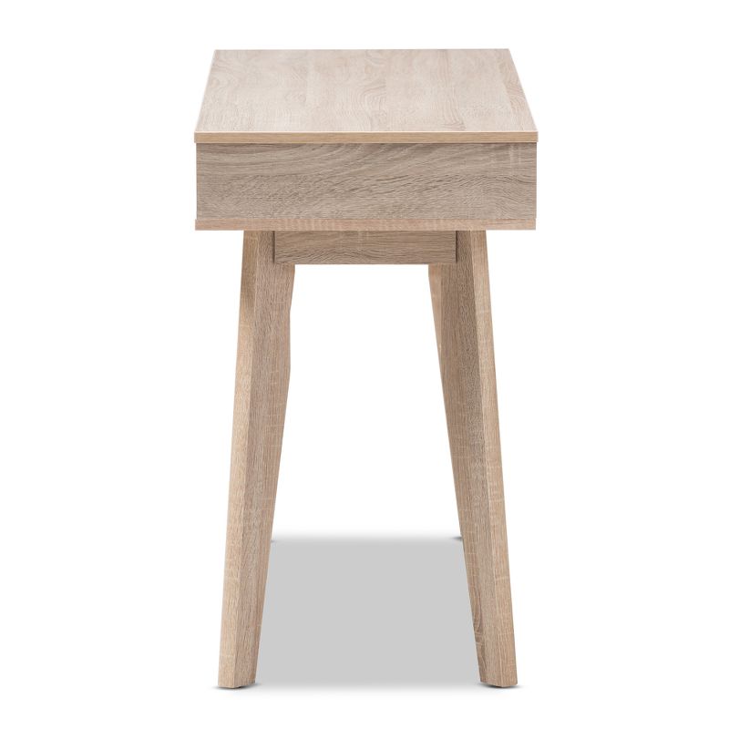 Fella Mid - Century Modern 2 - Drawer Wood Study Desk - Brown - Baxton Studio, 5 of 10
