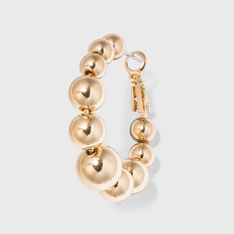 Ball Hoop Earrings - A New Day&#8482; Gold, 4 of 13