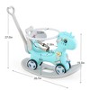 AZL1 Life Concept Rocker and Spring Horse 4 Mode Unicorn Design with Push Handle Backrest Balance Board for Toddler Gift, Blue, 27.17"*9.45"*18.11" - 4 of 4