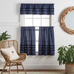 Saturday Knight Ltd Seabreeze Linen Textured Window Tier Swag & Valance 