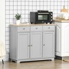 NicBex 2 Drawer Kitchen Island Cart with 2-Door Cabinet,Kitchen Island with Storage and Round Knob,Modern Kitchen Table,Island Table for Kitchen - 2 of 4