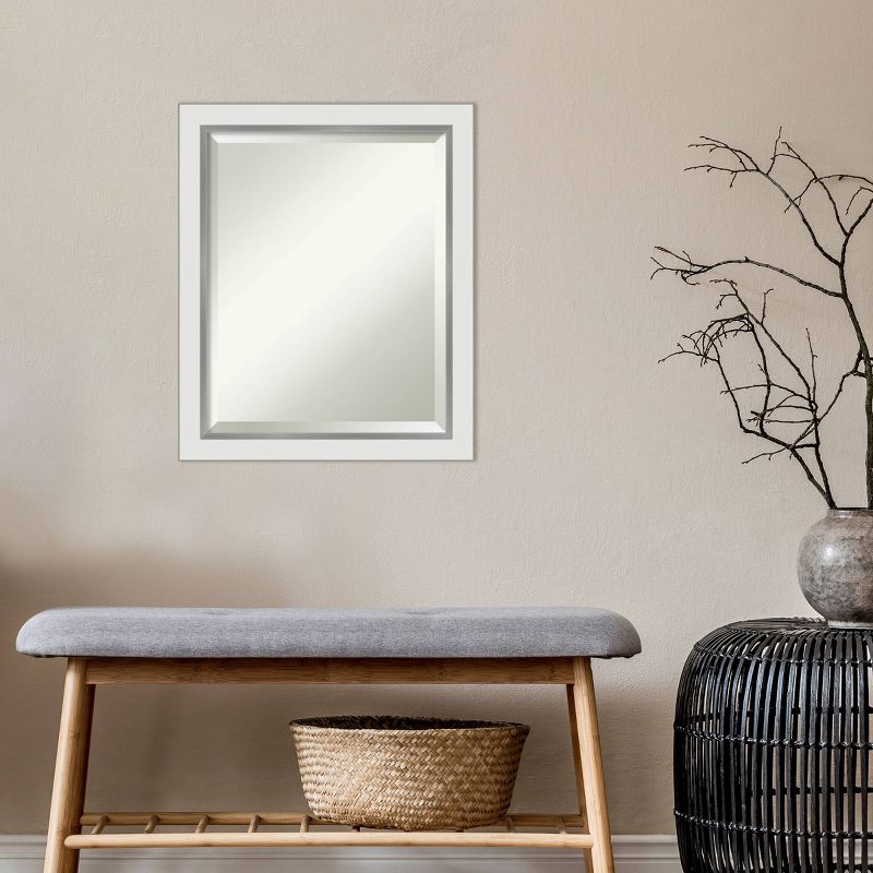 19&#34; x 23&#34; Eva Narrow Framed Wall Mirror Silver - Amanti Art, 5 of 9
