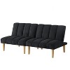 CAVINAS 65.75" Corduroy Sofa Bed Minimalist Upholstered Convertible Sofa Bed Sleeper with Wooden Legs for Apartment - 2 of 4