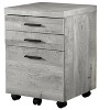 Grungis File Cabinet with Wheels,17.75" Wide Vertical Office Cabinet with 3 Drawers,Printer Stand for Home,Office,Brown/White/Gray/Black - 2 of 4