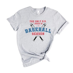 Simply Sage Market Women's Baseball Season Bats Short Sleeve Graphic Tee - 1 of 3